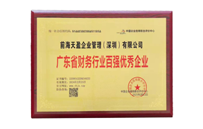 2021年廣東省財務行業(yè)百強優(yōu)秀企業(yè)